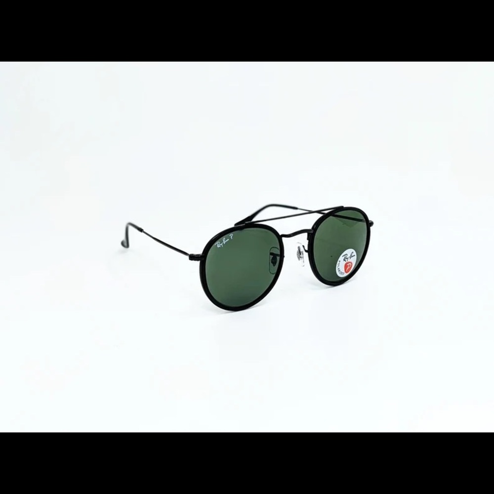 RayBan Round Double Bridge Polarized Sunglasses